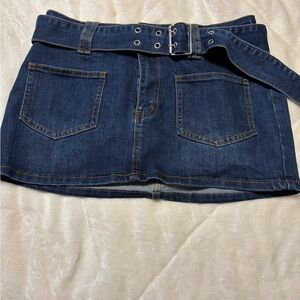 Fashion Nova Size L Navy Mini Skirt #2